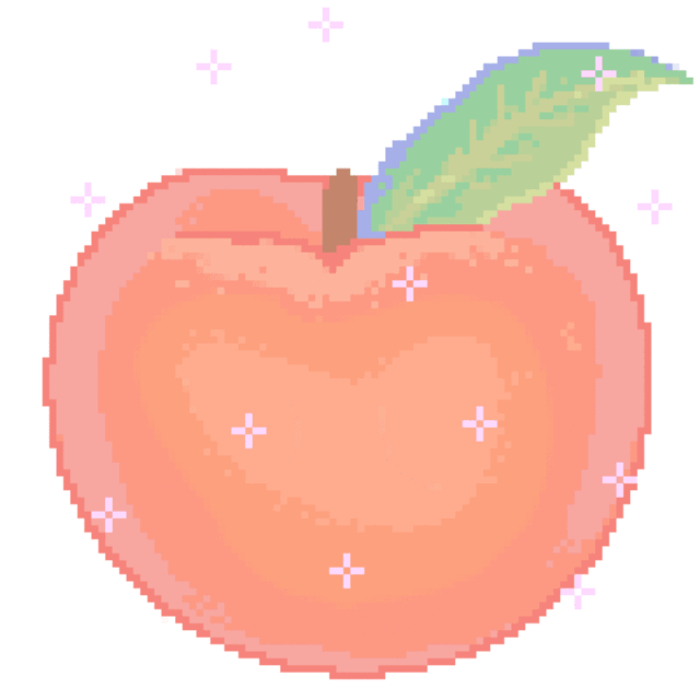 sparkly peach pixel